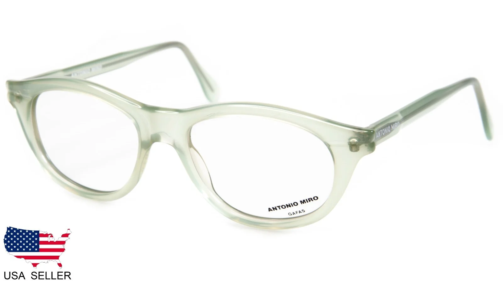 NEW ANTONIO MIRO -501 Verde CA-306 GREEN TRANSPARENT EYEGLASSES 49-17-140 B38mm 3