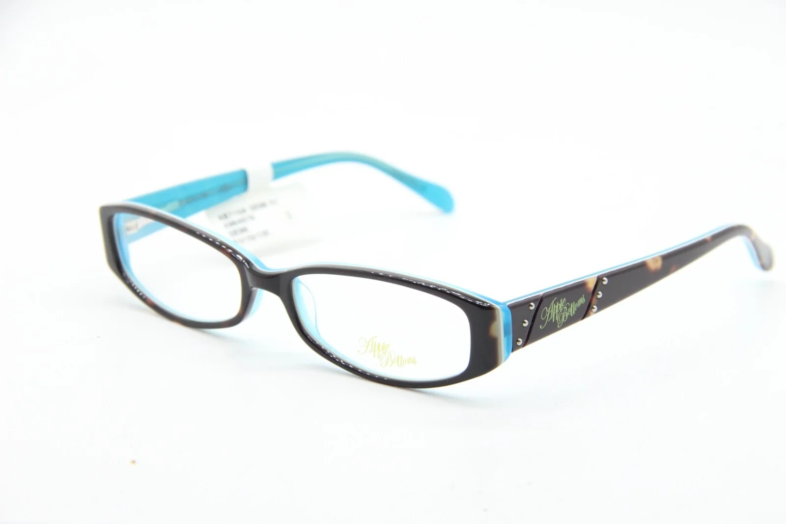 NEW APPLE BOTTOMS AB 710A-1 DARK BROWN BLUE AUTHENTIC EYEGLASSES 51-15 1