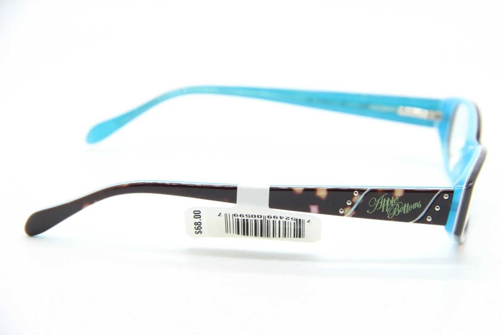NEW APPLE BOTTOMS AB 710A-1 DARK BROWN BLUE AUTHENTIC EYEGLASSES 51-15 2