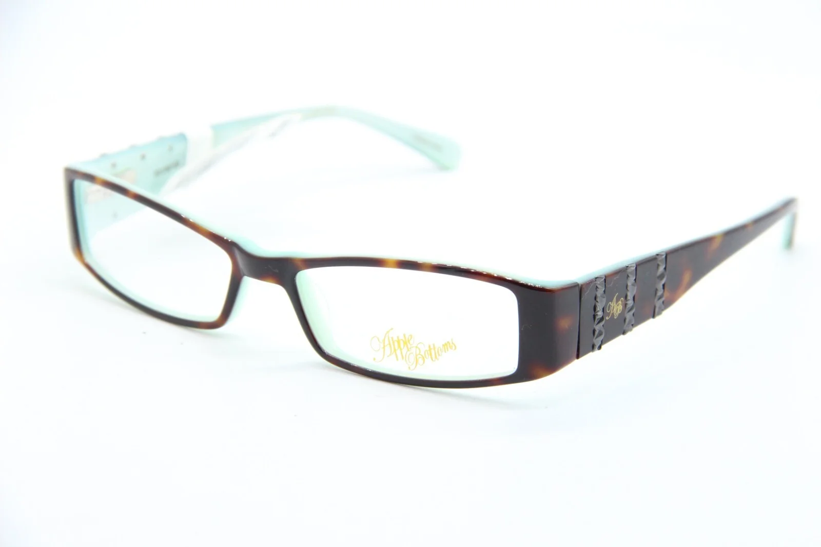 NEW APPLE BOTTOMS AB 712A-2 TORTOISE MINT AUTHENTIC EYEGLASSES 52-16