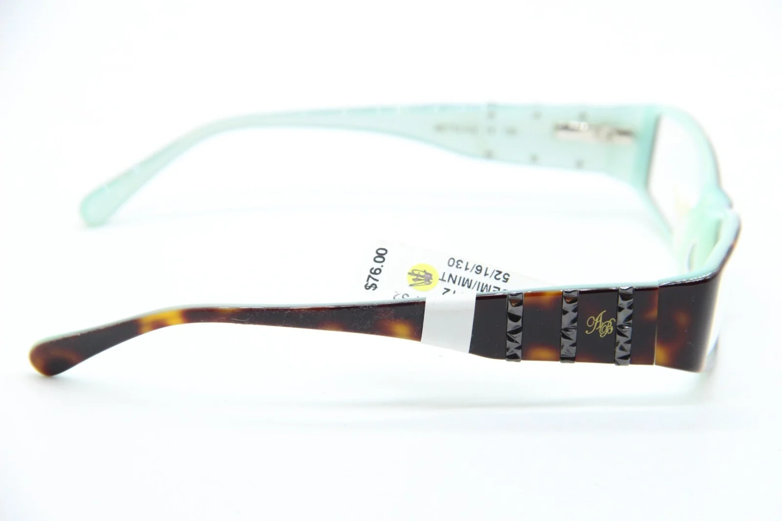 NEW APPLE BOTTOMS AB 712A-2 TORTOISE MINT AUTHENTIC EYEGLASSES 52-16 3