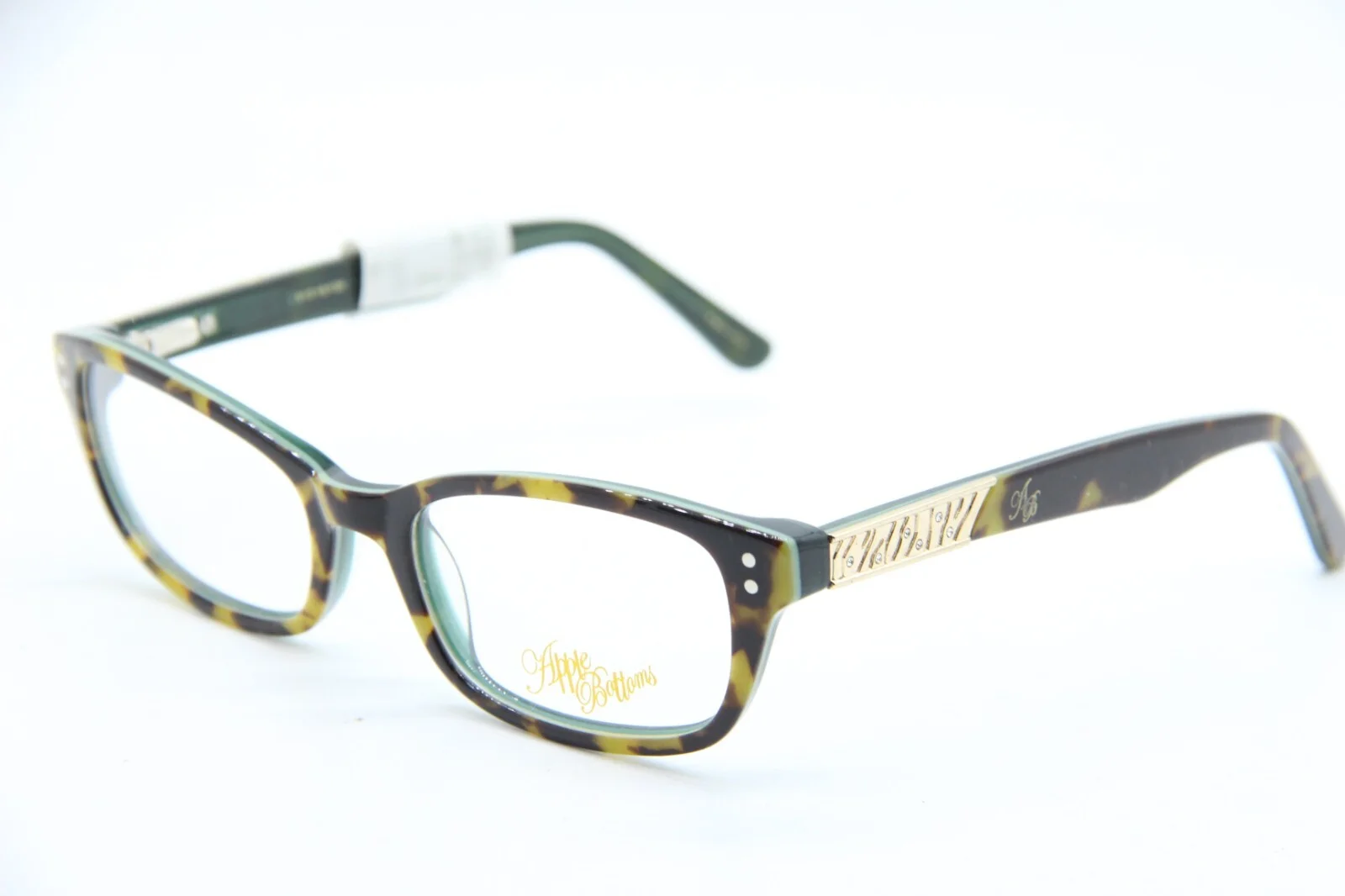 NEW APPLE BOTTOMS AB 775-1 HAVANA GREEN AUTHENTIC EYEGLASSES 51-18