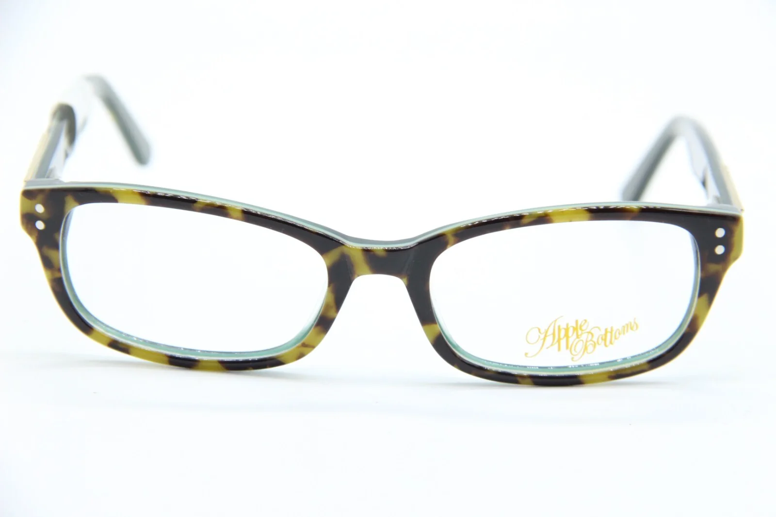 NEW APPLE BOTTOMS AB 775-1 HAVANA GREEN AUTHENTIC EYEGLASSES 51-18 3