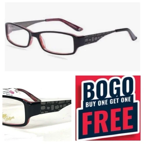 New~ APPLE BOTTOMS Eyeglasses 74153 black red 53-17-135 women $76 FRAMES 1