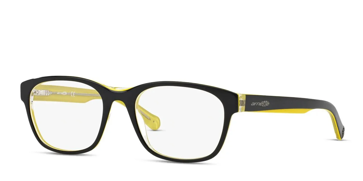 New Arnette Eyeglasses - AN7081 Selector - Black Yellow (52-19-140)