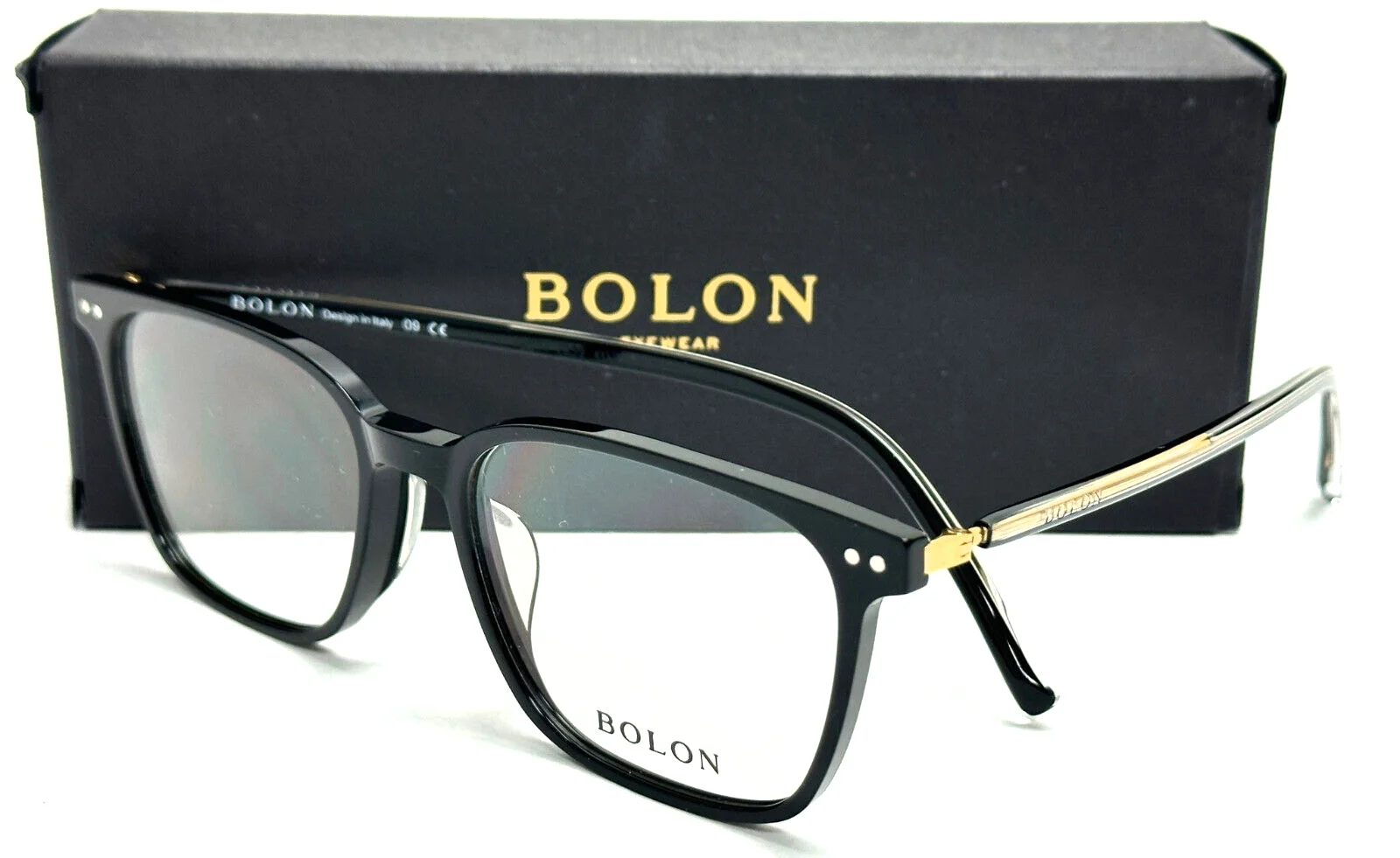 New Authentic BOLON BJ3021 B10 Black/Demo Lens 52/17/145 Eyeglasses
