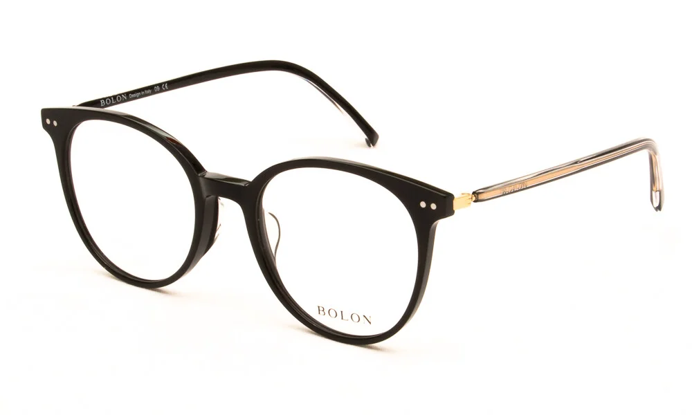New Authentic BOLON BJ3025 B10 Black/Gold/Demo Lens 52/20/145 Eyeglasses
