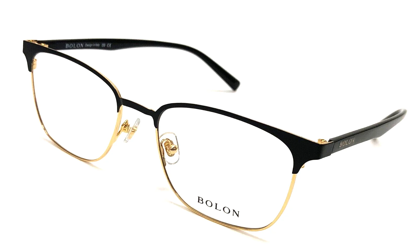 New Authentic BOLON BJ7008 B11 Matte Black/Gold/Demo Lens 54/18/145 Eyeglasses