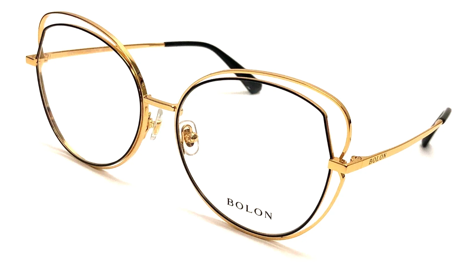 New Authentic BOLON BJ7035 B11 Gold Black/Demo Lens 56/16/148 Eyeglasses