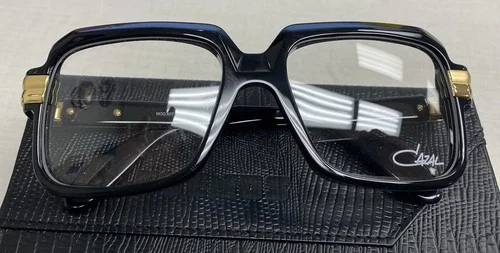 NEW AUTHENTIC CAZAL LEGENDS Eyeglasses 607-001 Black Frame Clear Demo Lenses