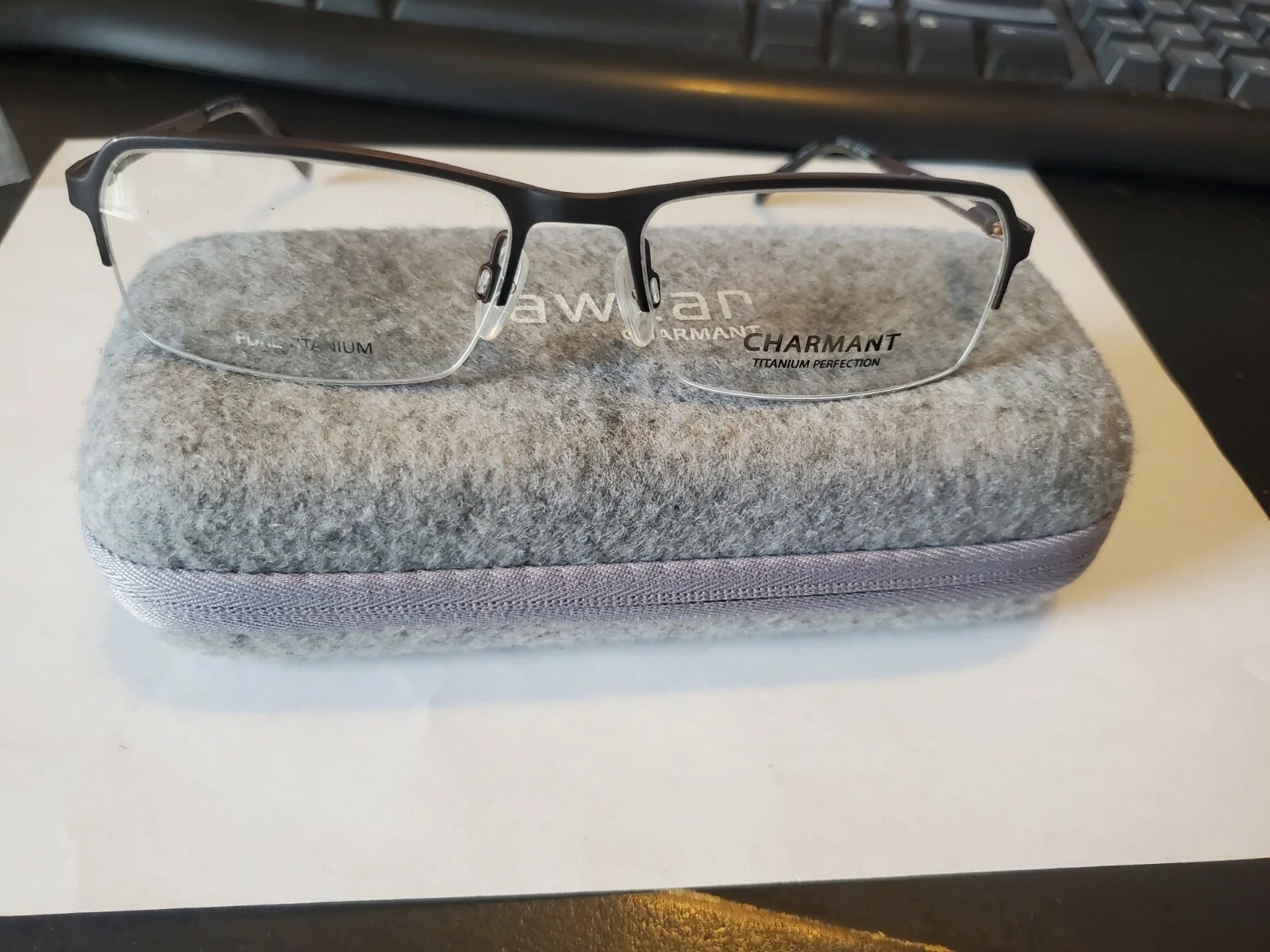 NEW AUTHENTIC Charmant Pure Titanium CH10780 BK BLACK Titan Frames [55-17-140]
