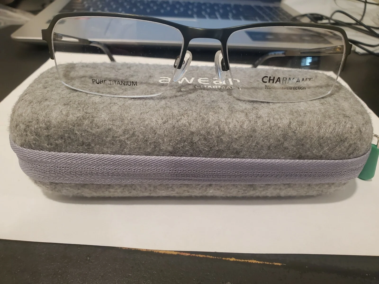 NEW AUTHENTIC Charmant Pure Titanium CH10780 GN Green Titan Frames [55-17-140]