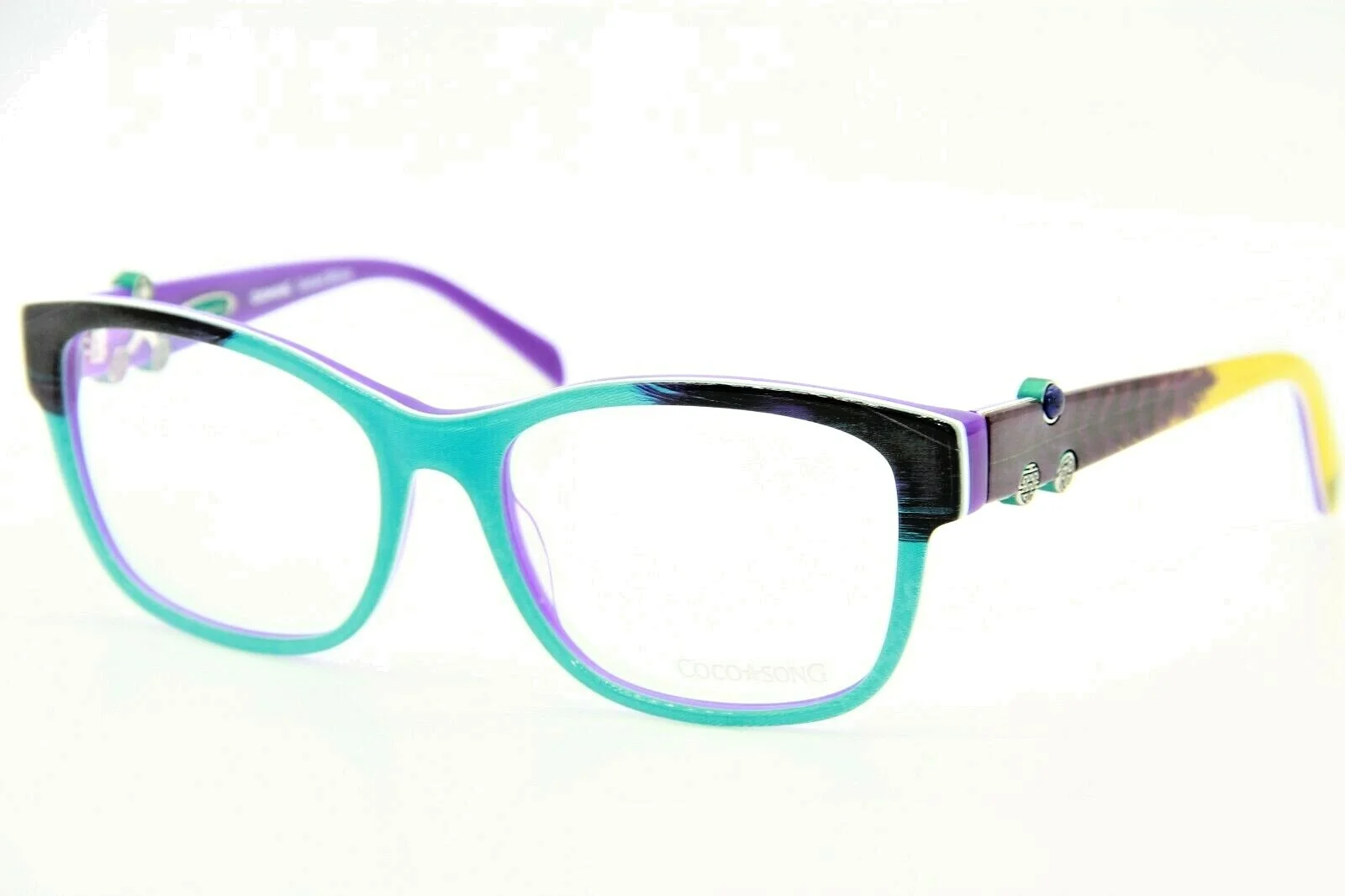 NEW AUTHENTIC COCO SONG LADIES EYEGLASSES FRAME CCS111 MULTI COLOR COL 05w/CASE