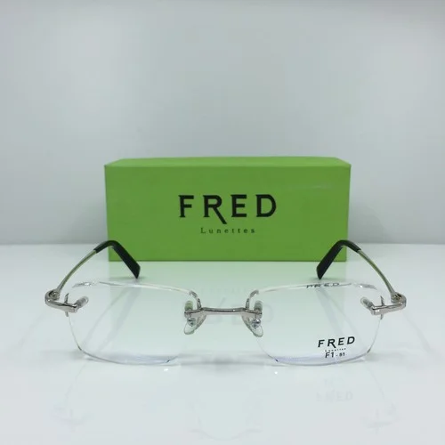 New Authentic FRED Lunettes Manhattan F1 Eyeglasses C. 002 Platinum 51mm France