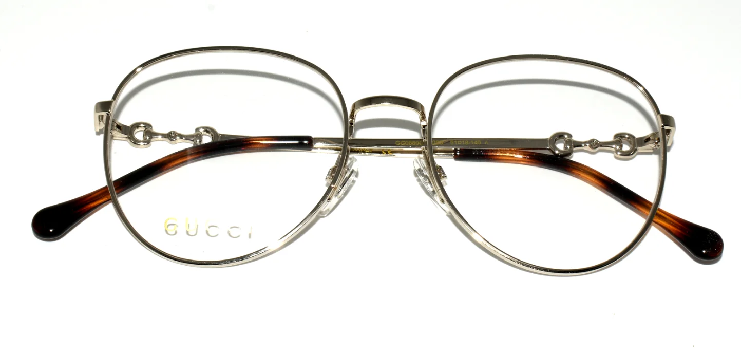 NEW AUTHENTIC GUCCI EYEGLASSES GG 0880O 003 PALE GOLD 51-18-140 WOMEN 4