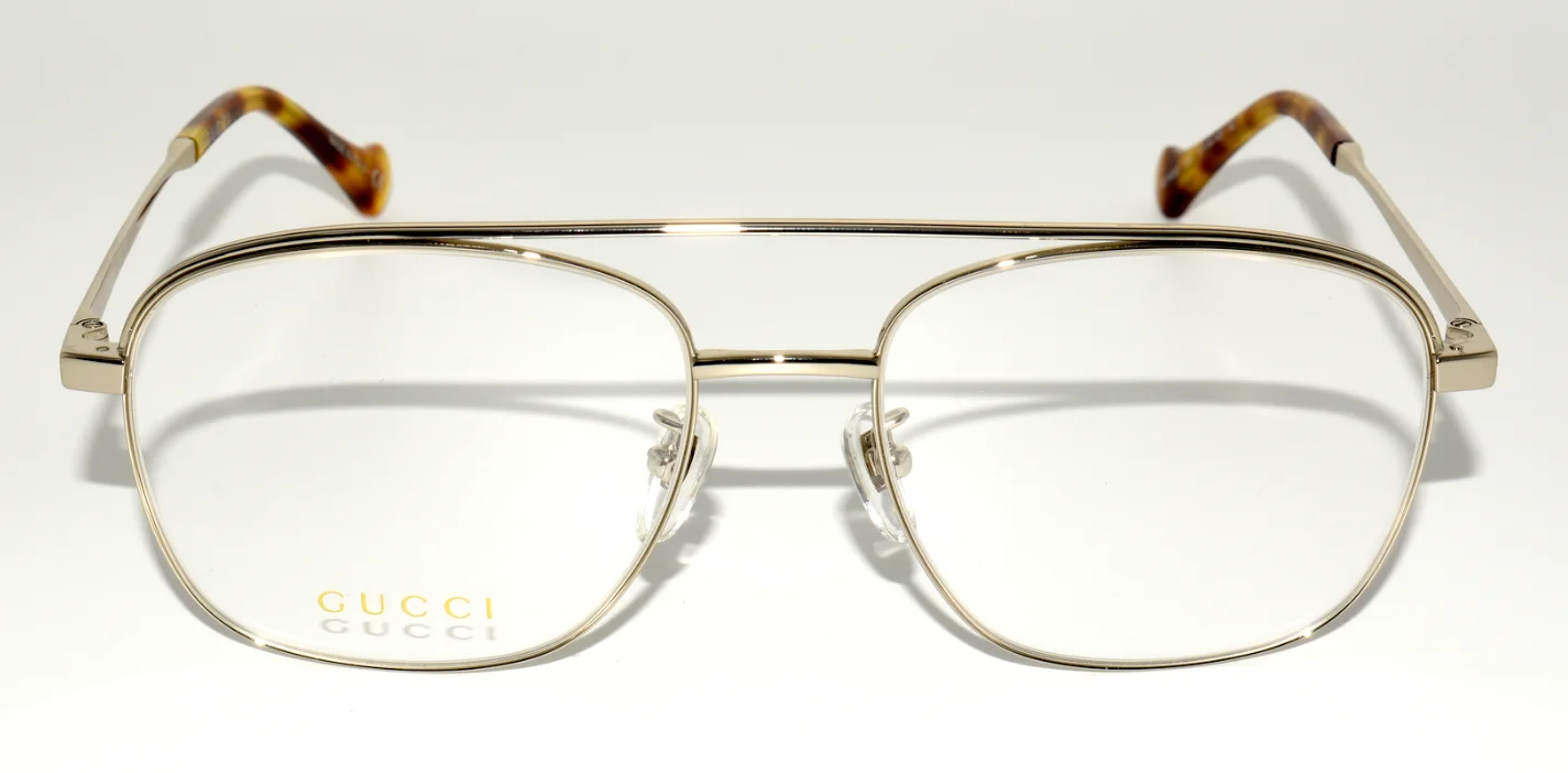 NEW AUTHENTIC GUCCI EYEGLASSES GG1103O 003 XL SHINY SILVER 57-18-145 MEN 3
