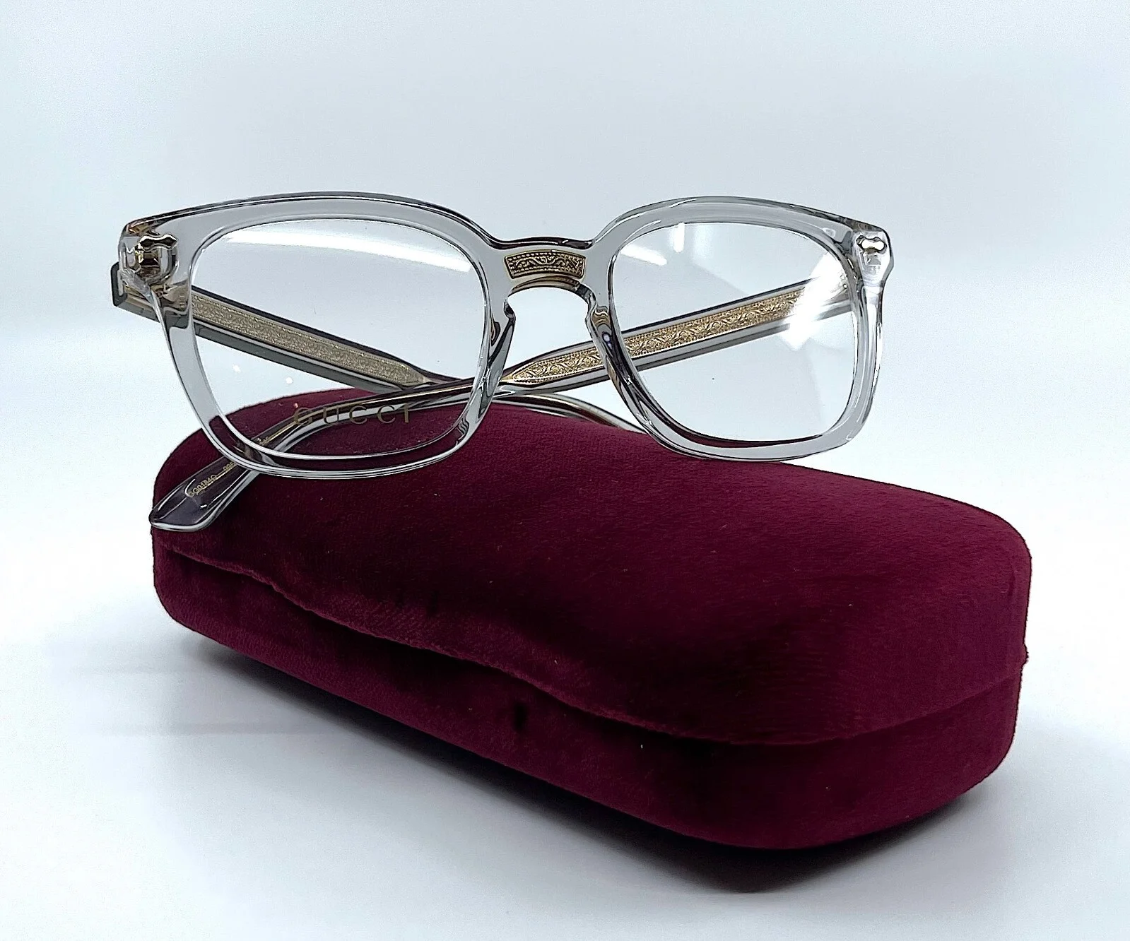 New Authentic Gucci GG0184O 005 Eyeglasses Frames Women RX 50-21-145 2