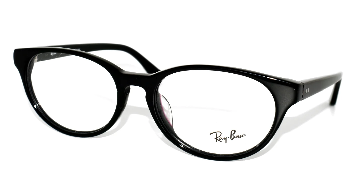 NEW AUTHENTIC RAY BAN EYEGLASSES RB 5221 2000 ASIAN FIT POLISHED BLACK52-18-141