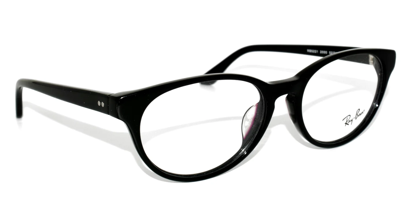 NEW AUTHENTIC RAY BAN EYEGLASSES RB 5221 2000 ASIAN FIT POLISHED BLACK52-18-141 2