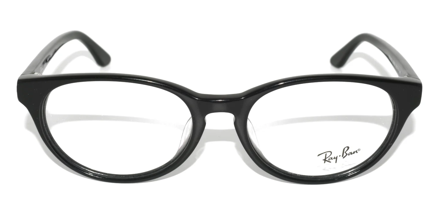 NEW AUTHENTIC RAY BAN EYEGLASSES RB 5221 2000 ASIAN FIT POLISHED BLACK52-18-141 3