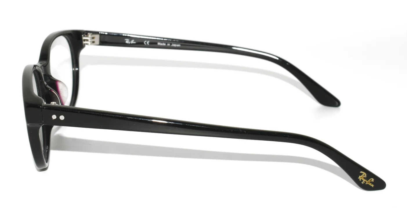 NEW AUTHENTIC RAY BAN EYEGLASSES RB 5221 2000 ASIAN FIT POLISHED BLACK52-18-141 4