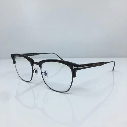 New Authentic Tom Ford TF 5590-F-B Eyeglasses Titanium C. 052 Dark Havana 52mm