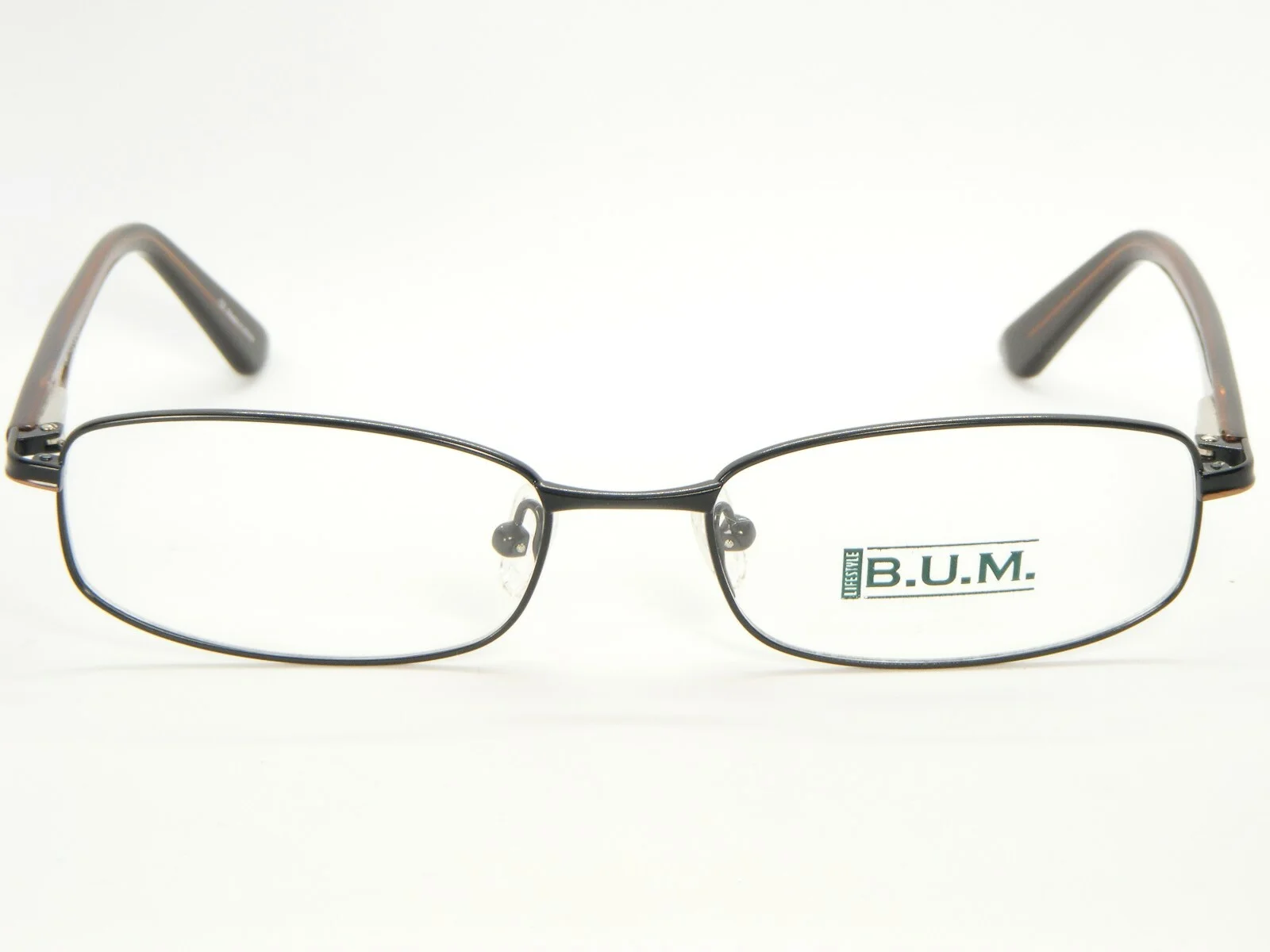NEW B.U.M. Equipment SOCCER BLACK EYEGLASSES GLASSES METAL FRAME 54-17-135mm 2