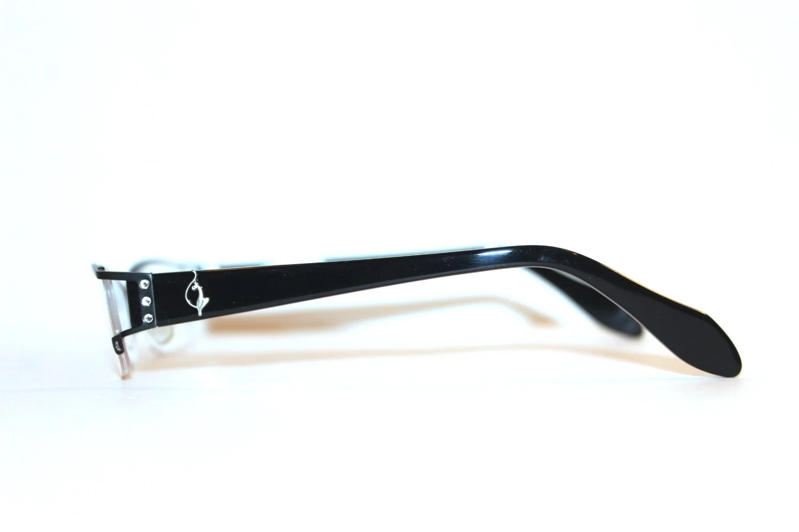 NEW BABY PHAT BP 138 MBLK BLACK SEMI RIMLESS EYEGLASSES RX WOMENS 51-17-135 MM 3