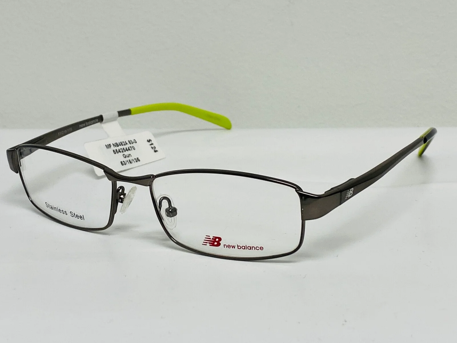New Balance Metal Eyeglass Frames Nb452A-3 Full Rim Rectangle 53 16 135