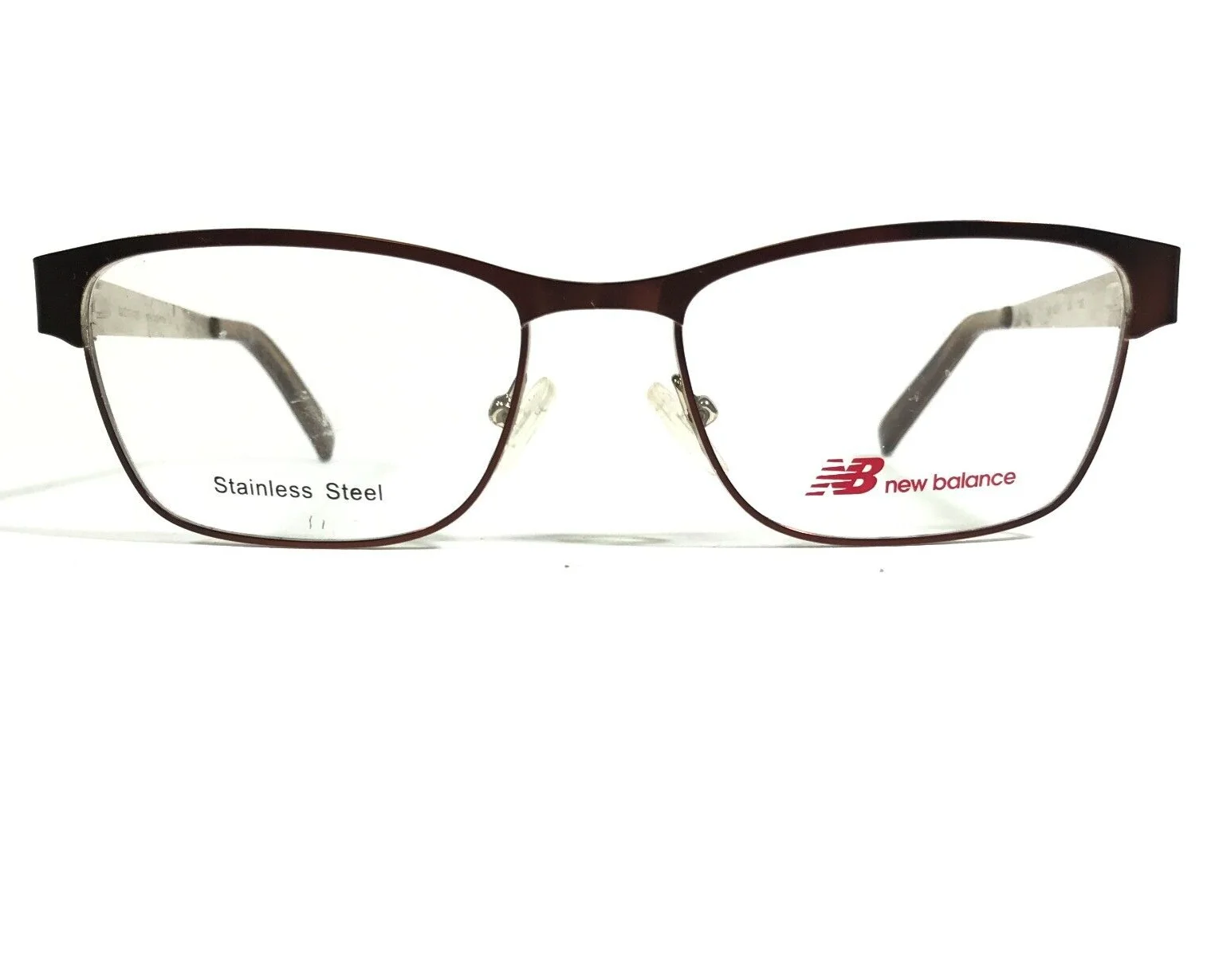New Balance NB 629-1 Eyeglasses Frames Brown Square Full Rim 52-17-135