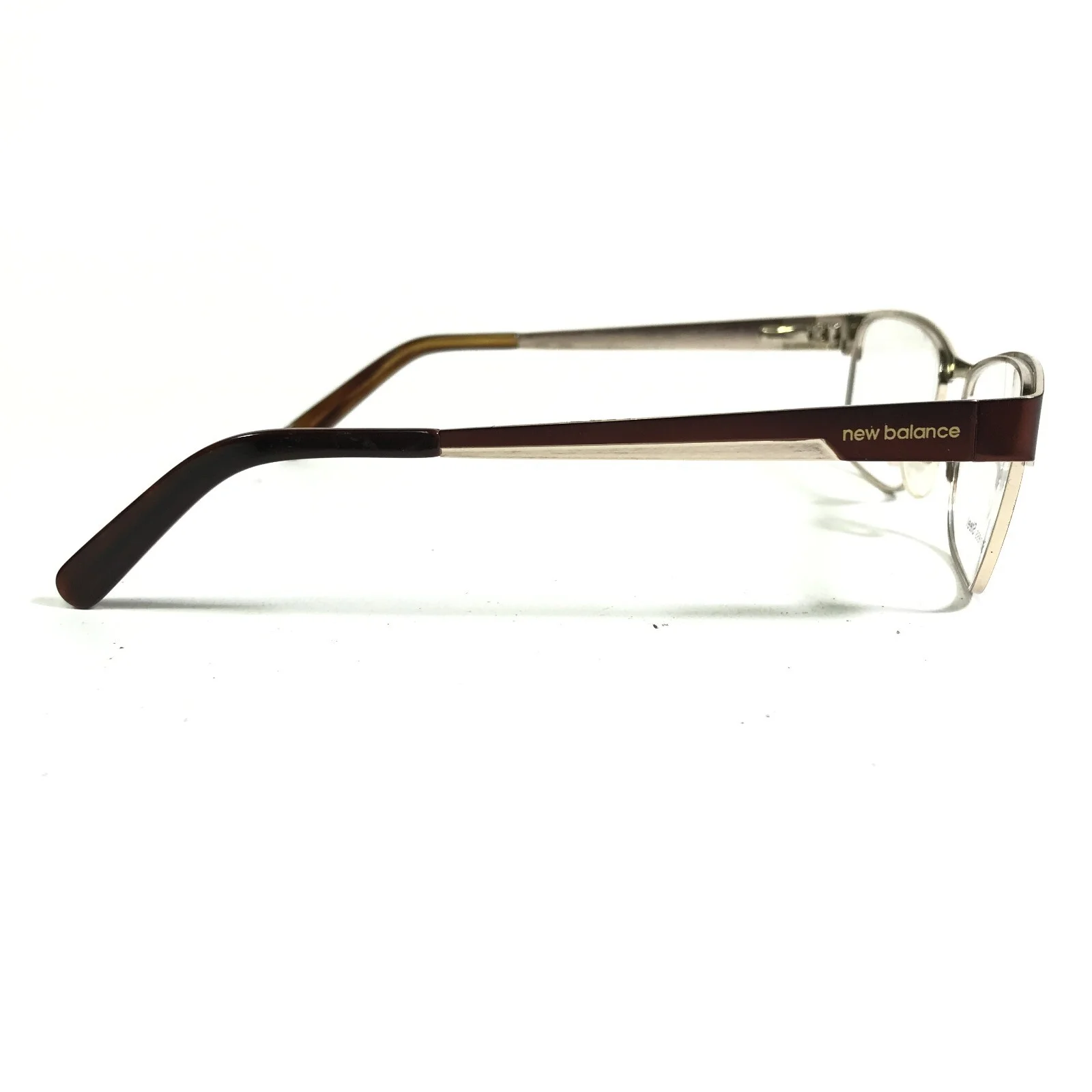 New Balance NB 629-1 Eyeglasses Frames Brown Square Full Rim 52-17-135 3