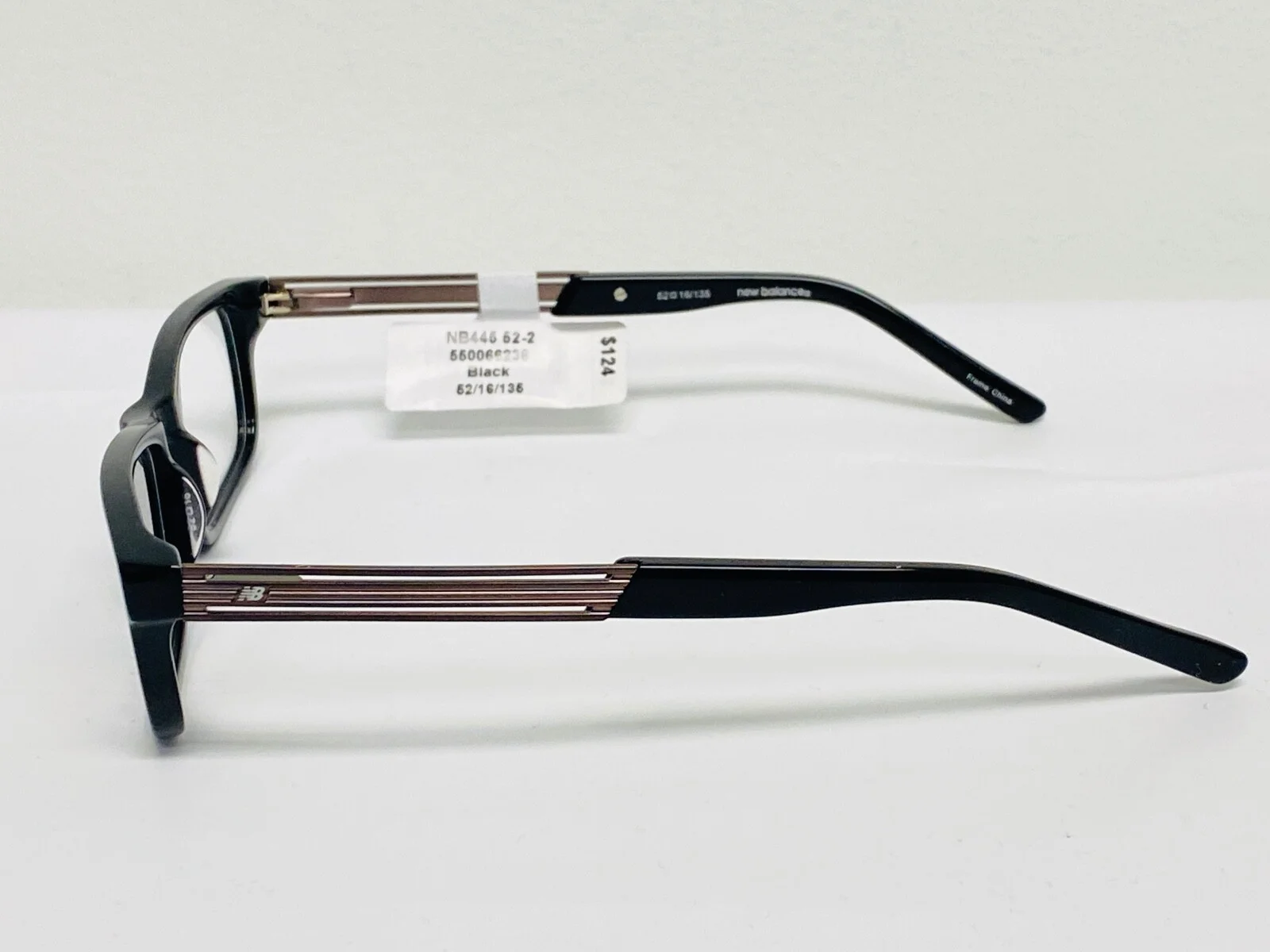 NEW BALANCE NB445 52-2 MENS BLACK EYEGLASS FRAMES 52/16/135 3