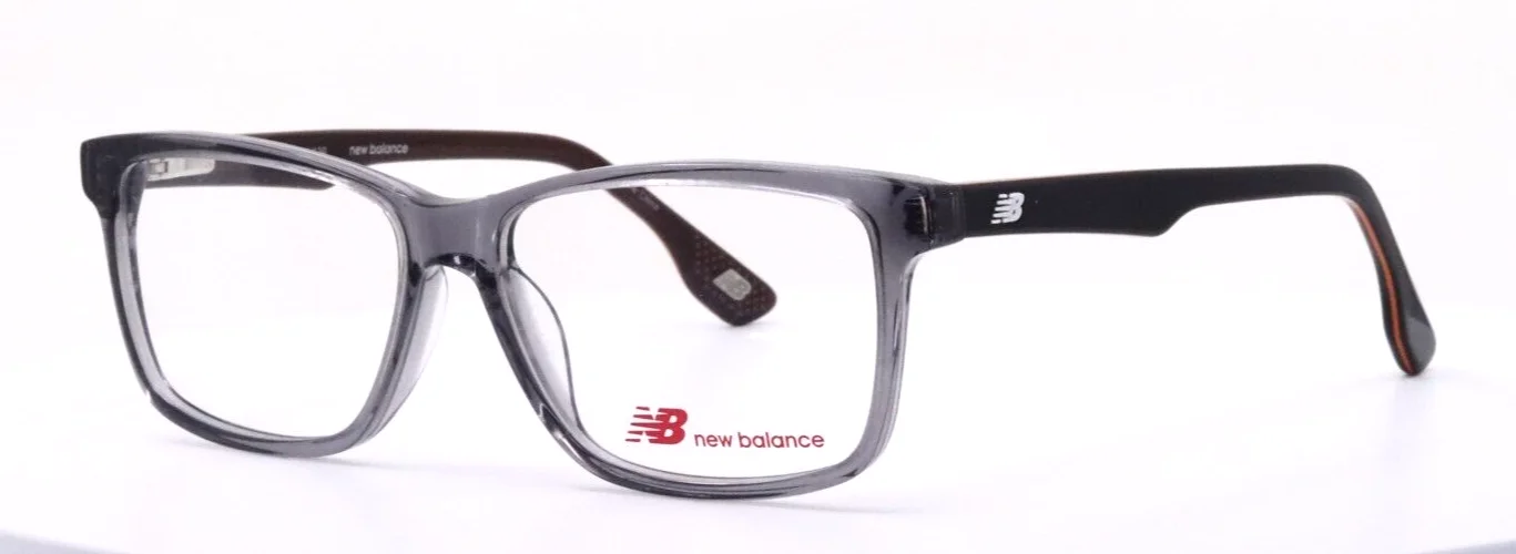 New Balance NBK 123-3 Gray Boys Kids Square Full Rim Eyeglasses 49-13-130 B:33