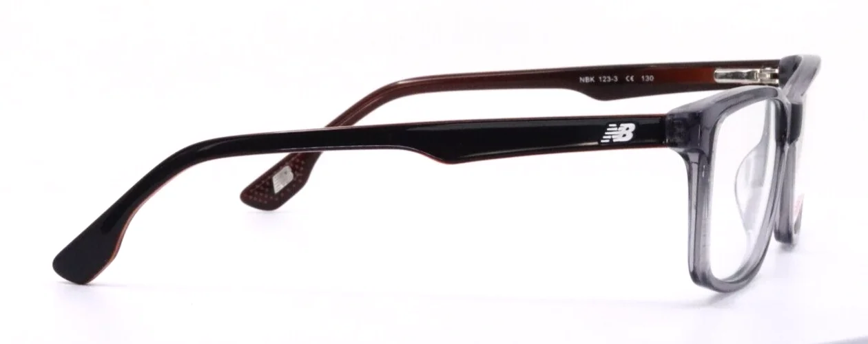 New Balance NBK 123-3 Gray Boys Kids Square Full Rim Eyeglasses 49-13-130 B:33 4