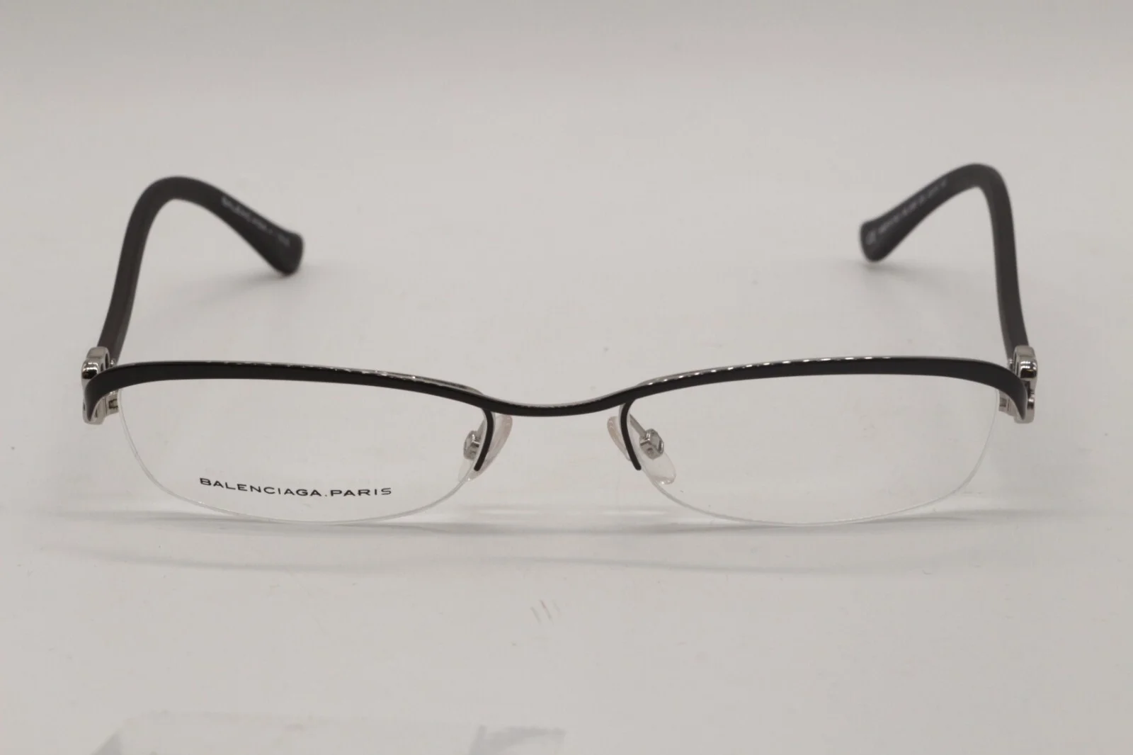 NEW BALENCIAGA PARIS BAL 0060 G0U BLACK SILVER AUTHENTIC FRAMES EYEGLASSES 52-19 2