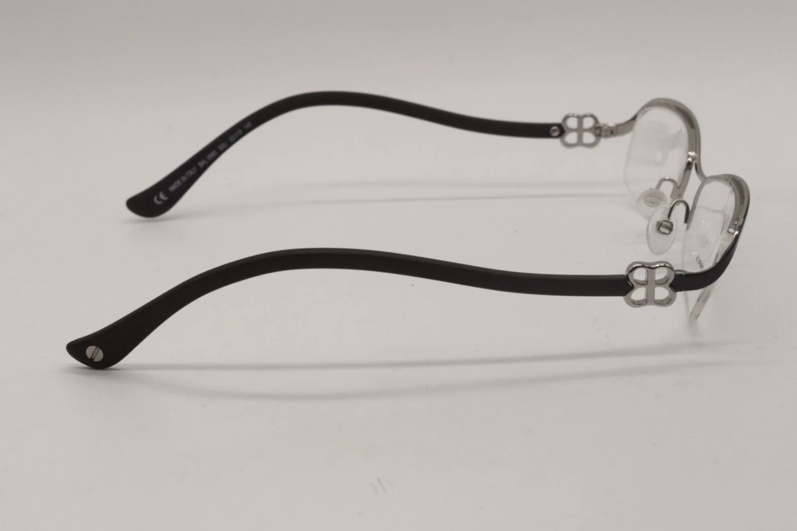 NEW BALENCIAGA PARIS BAL 0060 G0U BLACK SILVER AUTHENTIC FRAMES EYEGLASSES 52-19 3