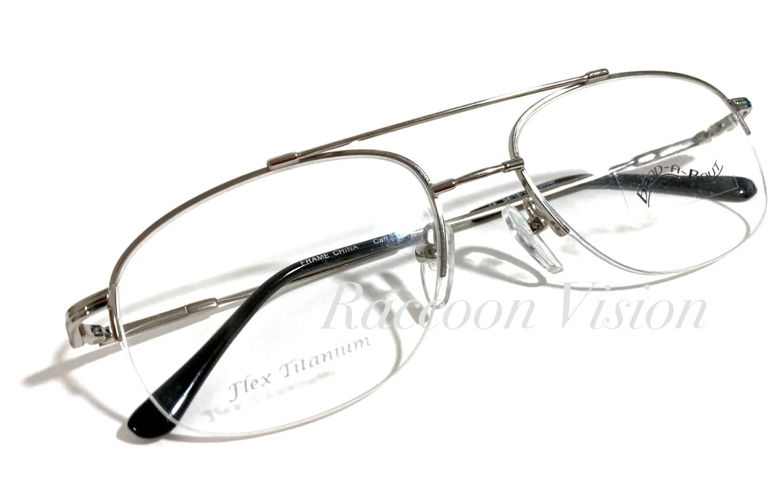 NEW BEND-A-BOUTS CARL SILVER AUTHENTIC TITANIUM EYEGLASSES RX MENS 54-18-140 MM
