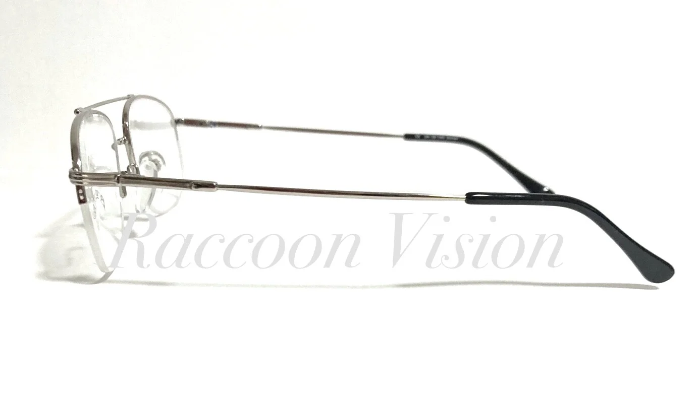 NEW BEND-A-BOUTS CARL SILVER AUTHENTIC TITANIUM EYEGLASSES RX MENS 54-18-140 MM 4
