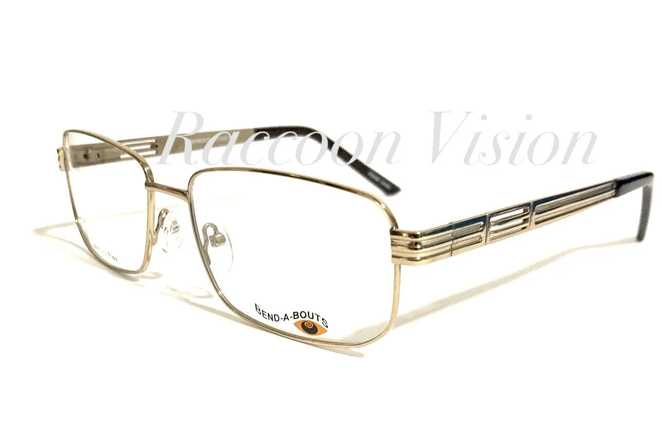NEW BEND-A-BOUTS FRANKLIN GOLD AUTHENTIC EYEGLASSES RX METAL MENS 55-16-145 MM 2
