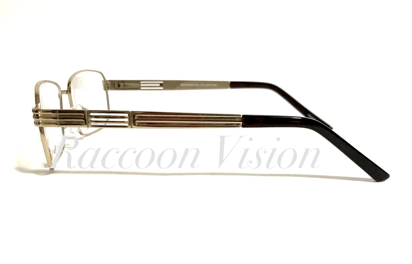 NEW BEND-A-BOUTS FRANKLIN GOLD AUTHENTIC EYEGLASSES RX METAL MENS 55-16-145 MM 4