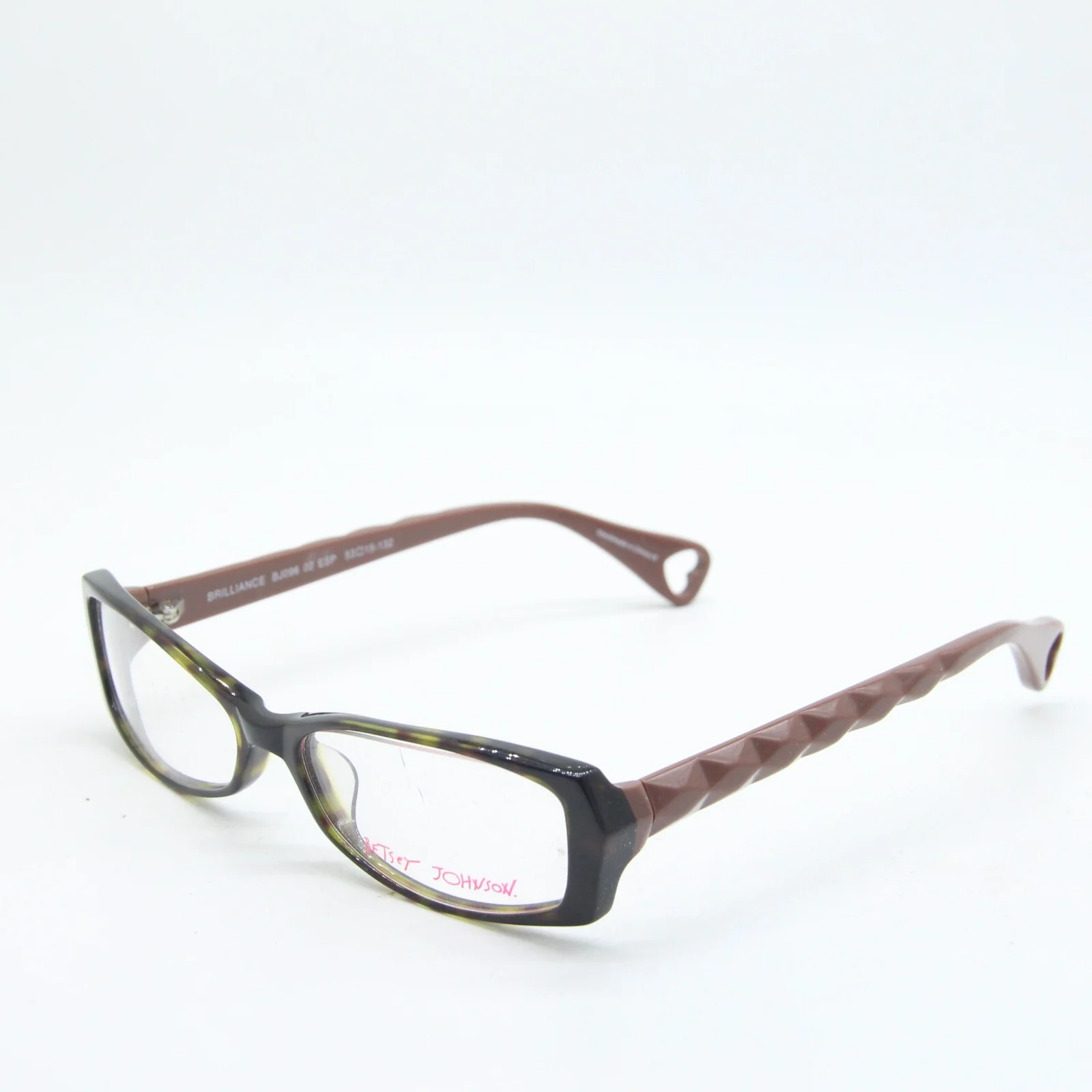 NEW BETSEY JOHNSON BRILLIANCE BJ096 02 ESP BLACK AUTHENTIC EYEGLASSES 53-15