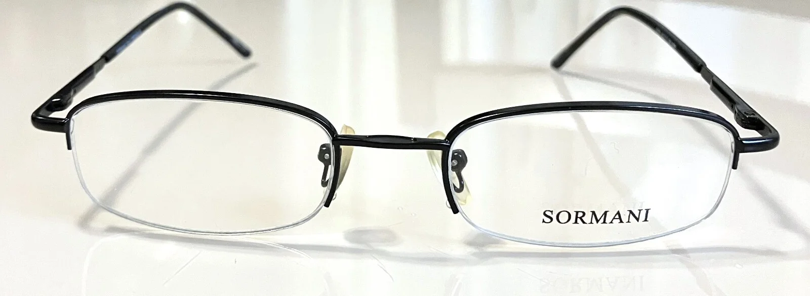 New Black Sormani Eyeglasses Rimless Frames ~ Discontinued Model ~ Closeout SALE