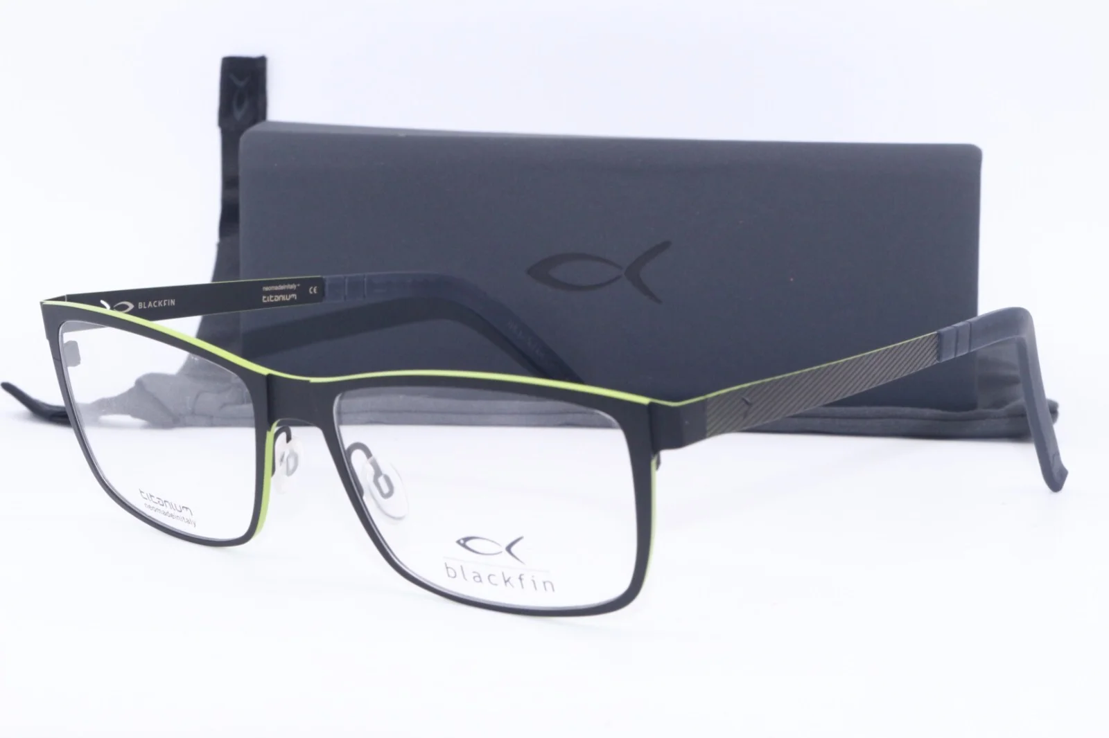 NEW BLACKFIN BF 685 COL. 430 ANCHORAGE BLACK TITANIUM AUTHENTIC EYEGLASSES 53-16