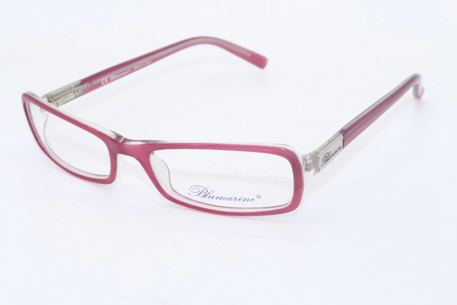 NEW BLUMARINE BM 90751 D13 CLEAR PINK SILVER AUTHENTIC FRAMES EYEGLASSES 52-18