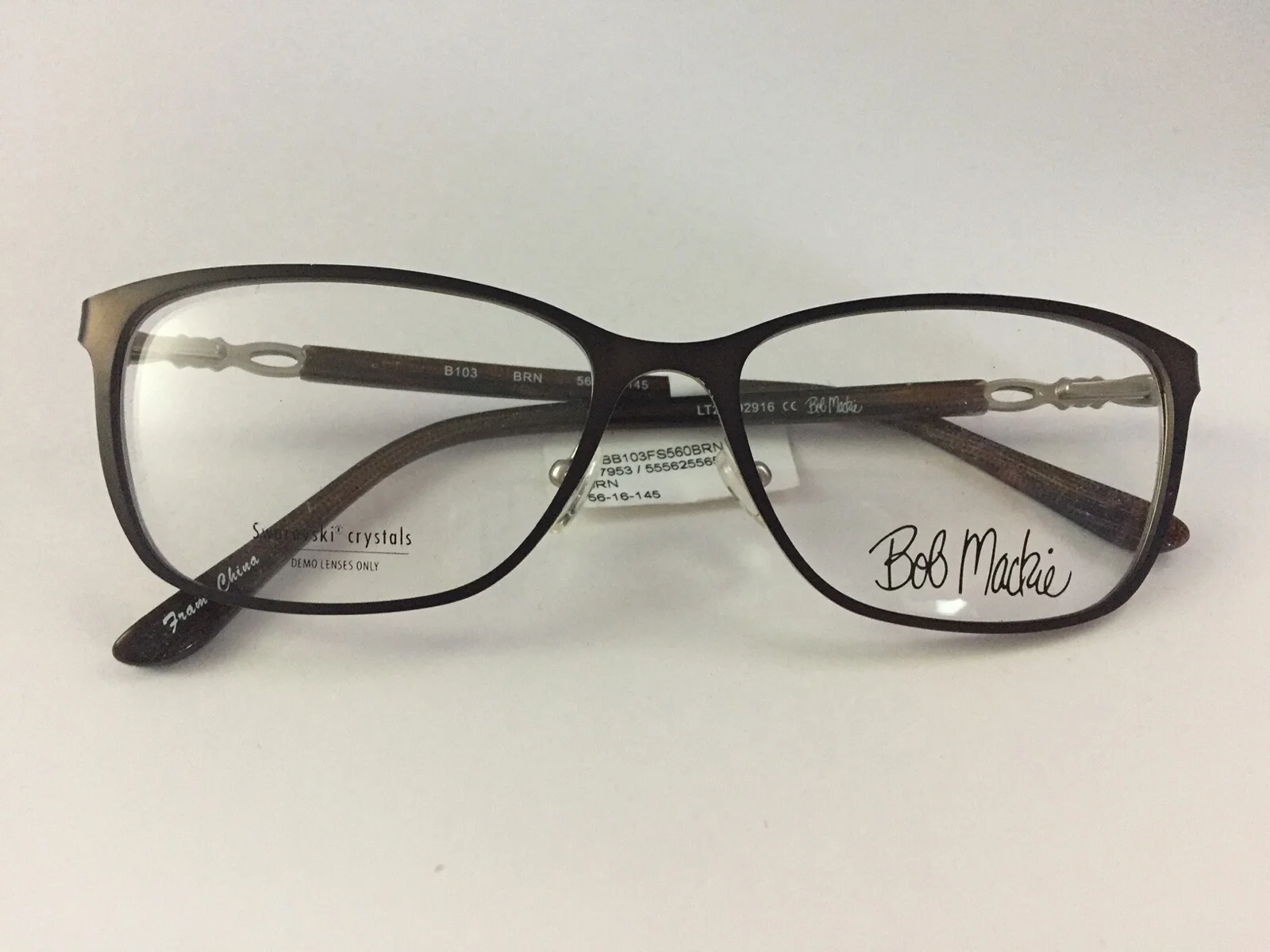 New Bob Mackie Eyeglasses Swarovski Crystals 56-16-145 Frames 1