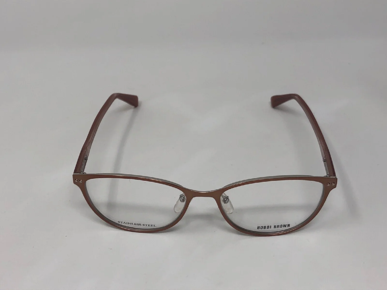New BOBBI BROWN The Meryl Light Brown/ Peach Womens Eyeglasses Frame 53-16-140 3