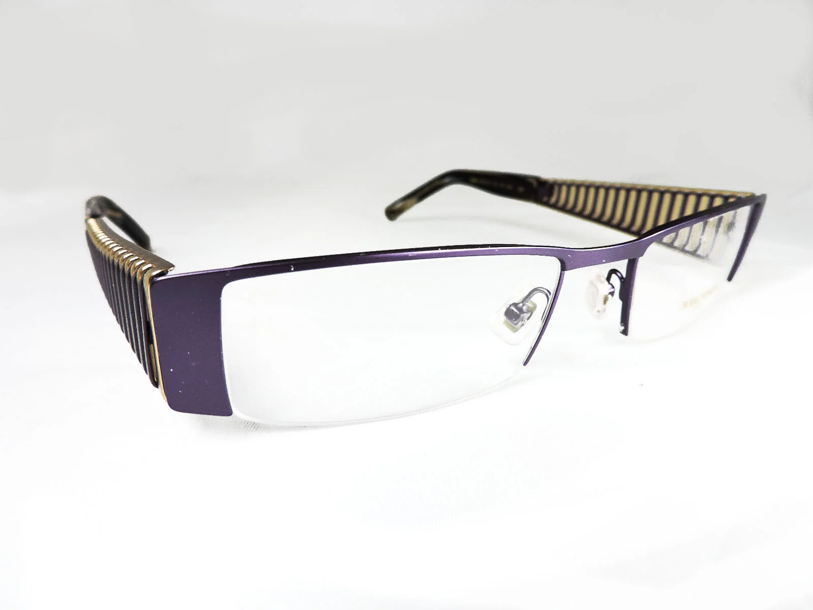 NEW BOUCHERON BEO 103.01 GOLD/ PURPLE EYEGLASSES 1175-B FRAME 52-19 AUTHENTIC 2