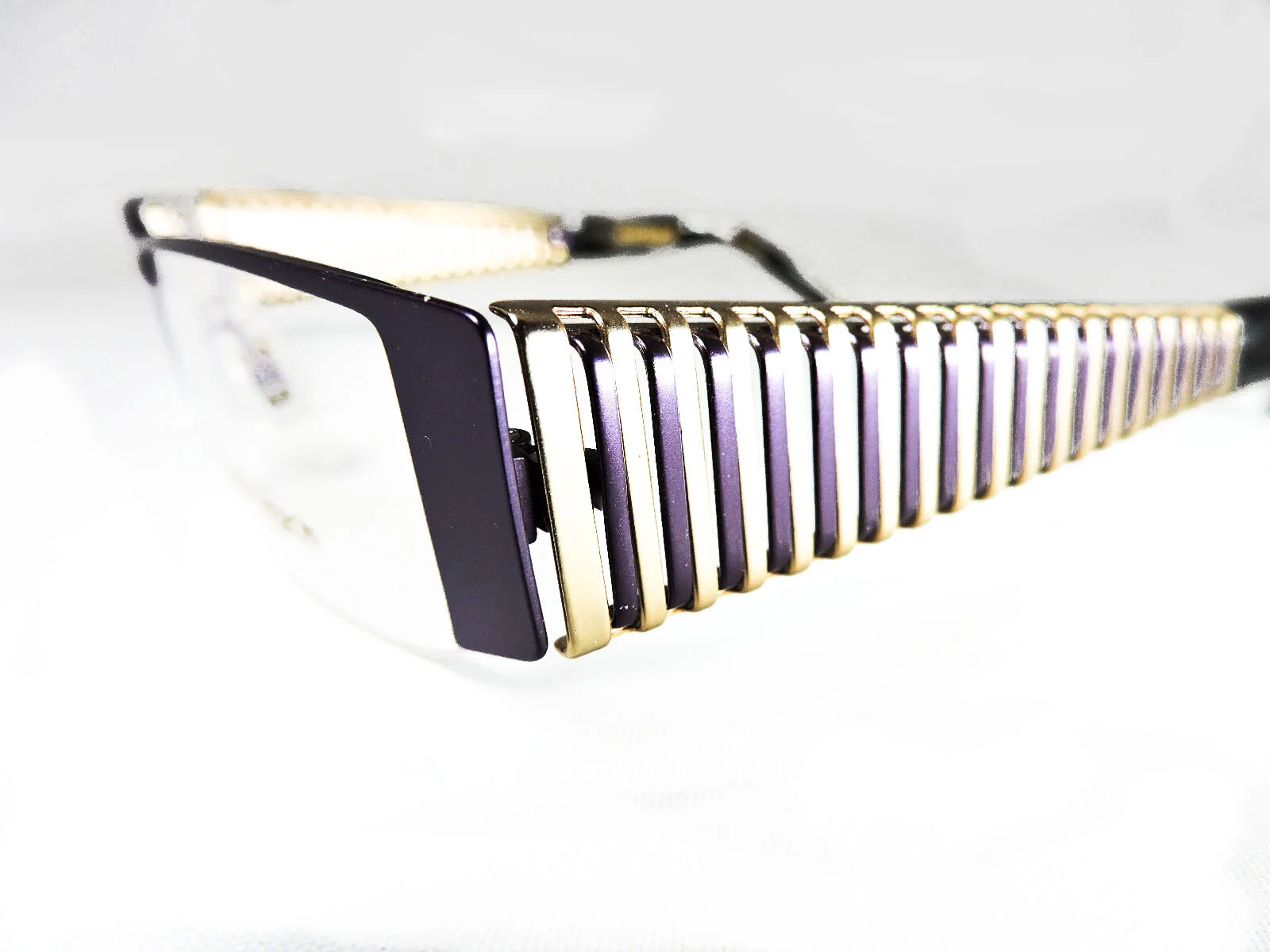 NEW BOUCHERON BEO 103.01 GOLD/ PURPLE EYEGLASSES 1175-B FRAME 52-19 AUTHENTIC 3