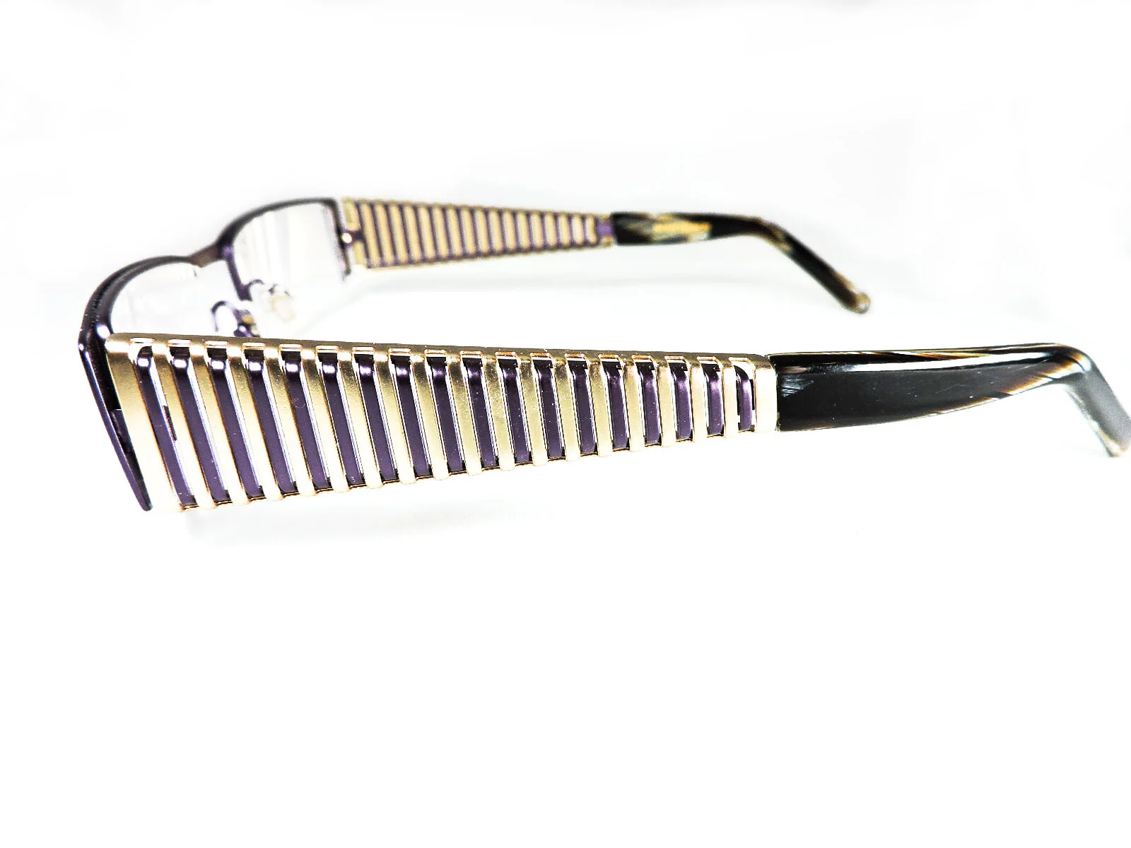 NEW BOUCHERON BEO 103.01 GOLD/ PURPLE EYEGLASSES 1175-B FRAME 52-19 AUTHENTIC 4