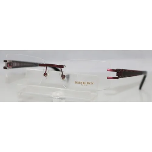 New Boucheron Beo 139.02 Burgundy Rimless Eyeglasses 54 mm 2